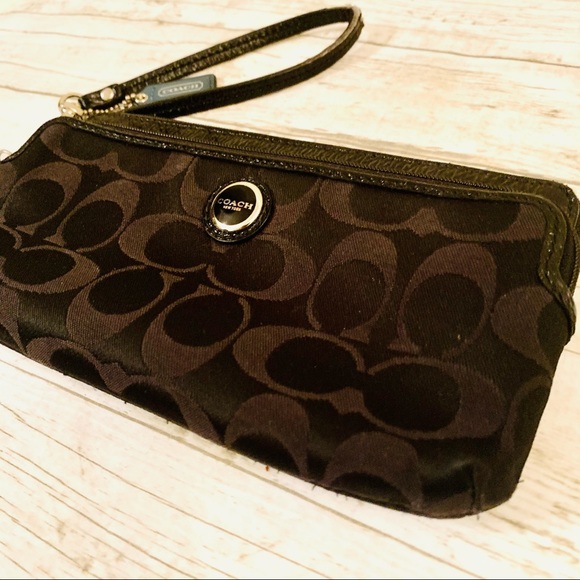 Coach Canvas Wristlet - Black - Picture 7 of 15